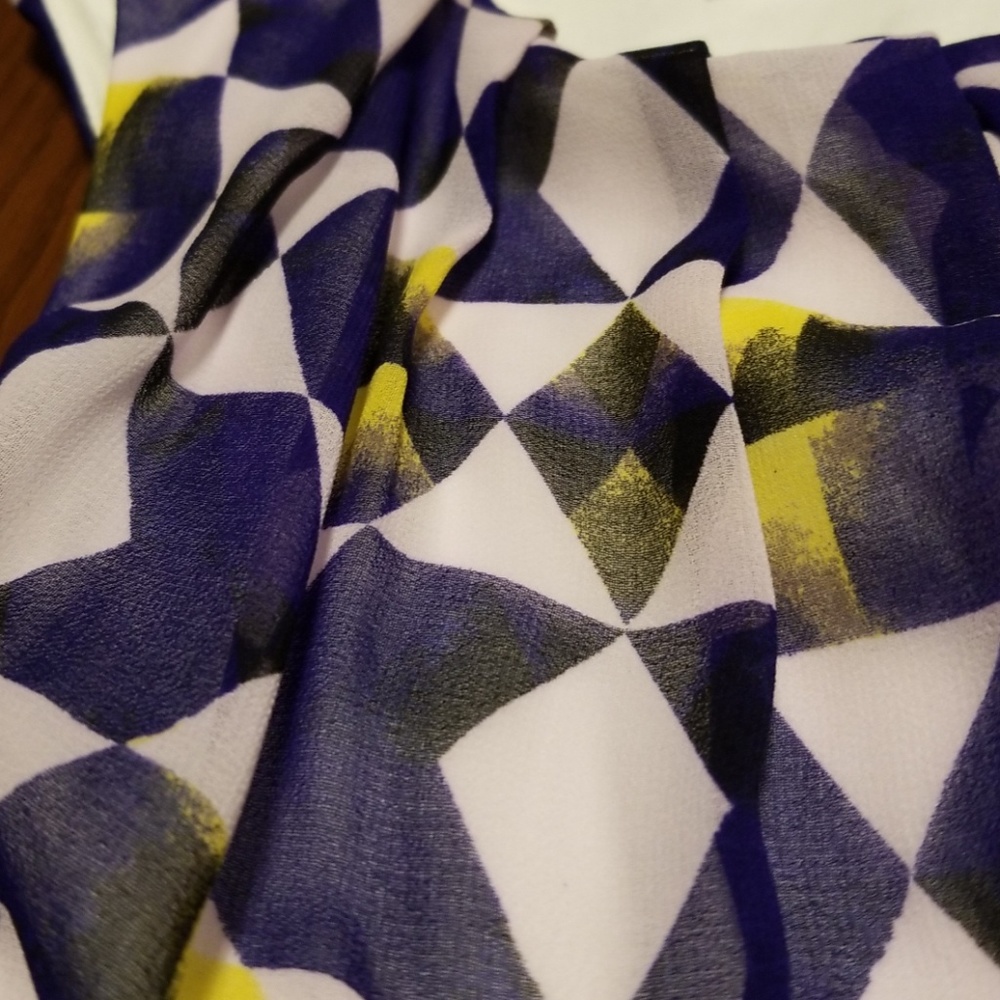 Calvin Klein purple geometric maxi dress N108:7:41 - Picture 7 of 7